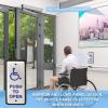 Handicap Door Opener Pair with 2 Slim Hardwired Stainless Steel Push Plate Swithes view 2