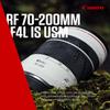 Canon RF 70-200mm F4L is USM Lens | Constant F4 Aperture, Compact and Lightweight Design, Weather-Sealed, Compatible with All Canon EOS R Series Cameras view 4