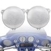 BID4ZE Steel Mesh Speaker Grills Replacement Rear Speaker Grilles for Harley FLH Touring Models - Chrome view 3