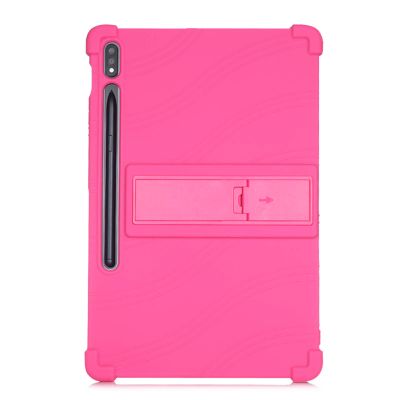 ORANEW Case for Samsung Galaxy Tab S7 11 Inch - Soft Silicone with Stand Function Shockproof Rubber Shell Smart Protective Cover for Samsung Galaxy Tab S7 11 Inch (T870 / T875) 2020 Tablet (Pink)