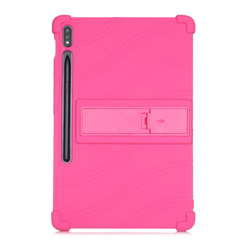 ORANEW Case for Samsung Galaxy Tab S7 11 Inch - Soft Silicone with Stand Function Shockproof Rubber Shell Smart Protective Cover for Samsung Galaxy Tab S7 11 Inch (T870 / T875) 2020 Tablet (Pink)