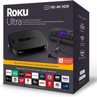 Roku 4670RW Ultra 4K HDR w/Premium JBL Headphones Streaming Media Player