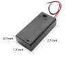 2AA Battery Holder, 6 Pcs 2 x 1.5V AA Battery Case with Switch, 2X 1.5V AA Battery Caddy Wire Leads for Electronic DIY view 2