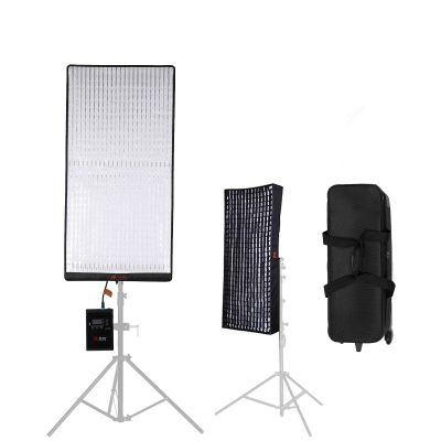 FalconEyes RX-848 300W RGB LED Video Roll Flex Light Color Temperature 2800K-10000K, Built in 8 Scene Modes Support APP Control with Honeycomb Grid Softbox,HSI Control