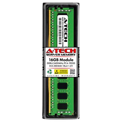 A-Tech 16GB RAM Replacement for Kingston KSM24RS4/16HCI | DDR4 2400MHz PC4-19200 1Rx4 1.2V ECC RDIMM Registered 288-Pin DIMM Memory Module