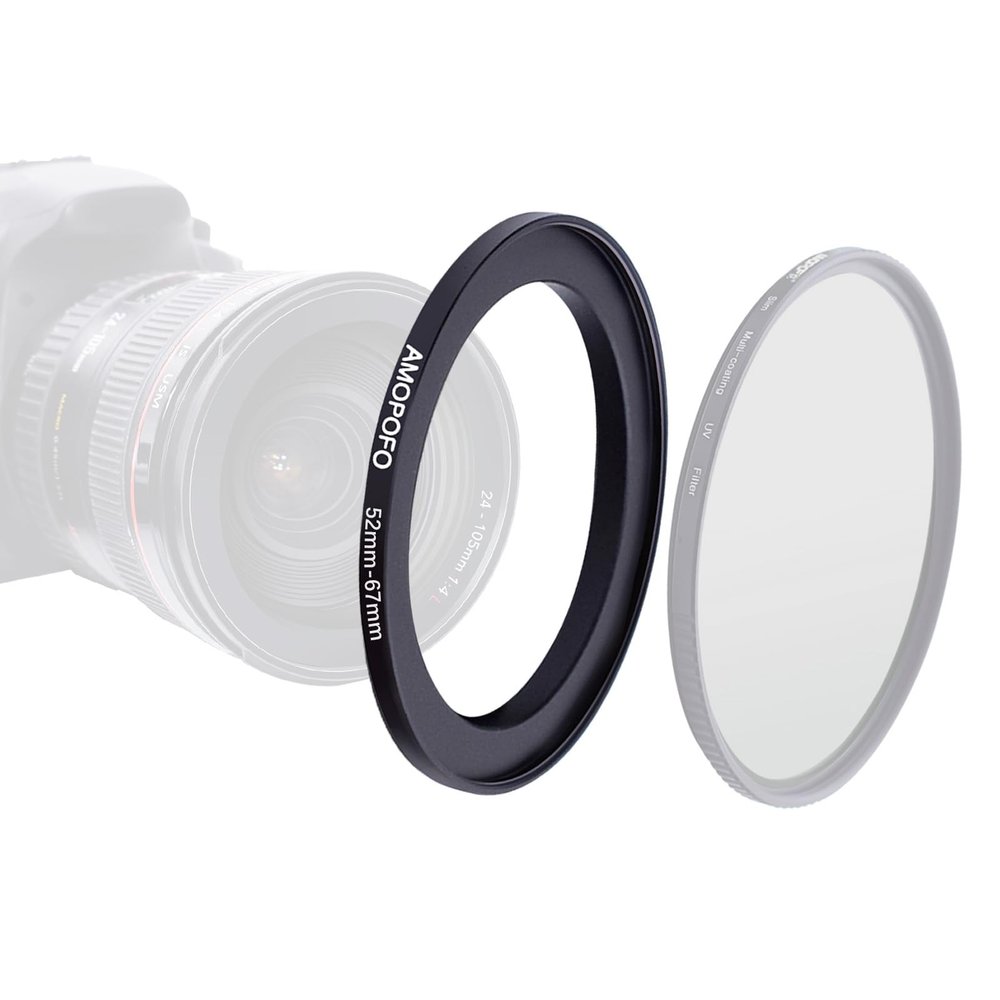 52mm to 67mm Camera Filter Ring/52mm-67mm Step-Up Ring Filter Adapter for 67mm UV, ND, CPL Filter,Metal Step-Up Ring