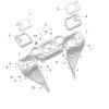 Indian Motorcycle Grill Assembly, Speaker, Left, Chrome, Part 2636060-156 view 1