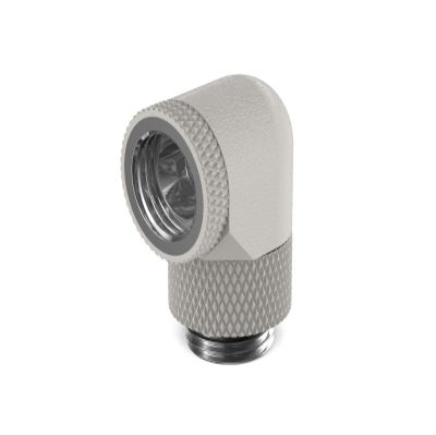 PrimoChill Male to Female G1/4 90 Degree SX Dual Rotary Elbow Fitting - TX Matte Silver
