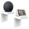 ALLICAVER Outlet Shelf, Bathroom Wall Holder with Built-in Cable Management, Wall Organizer for Smart Home Decor Space Saving Electric Toothbrush Use as Echo Holder (Vertical Decora&Duplex, 2, Pack) view 1