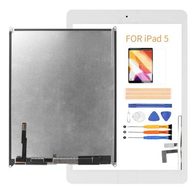 A-MIND Screen Replacement for iPad 5 2017 9.7inch A1822 A1823Not for Air 1 LCD Display and Touch Screen digitizer with Home Button & Free Tool Repair Kit & Screen Protector (White)