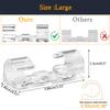 SOULWIT 50 Pcs Self Adhesive Cable Management Clips, Cable Organizers Sticky Wire Clips Cord Holder for TV PC Laptop Ethernet Cable Desktop Home Office (Transparent) view 3