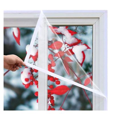 Window Insulation Kit, Adjustable DIY Window Screen, Weatherproof Dust-Proof with Self-Adhesive Tape for Greenhouse Door, Bedroom, Kitchen, Balcony Lsxiao (Color : Clear, Size : 75x153cm)