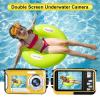 Waterproof Digital Camera Underwater Camera Full HD 2.7K 48 MP Video Recorder Selfie Dual Screens 16X Digital Zoom Flashlight Waterproof Camera for Snorkeling (Yellow) view 4