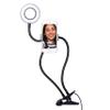 Flexible Lazy Arm Smartphone Holder with LED Ring Light to Enhance Your Appearance. Perfect All in one Solution for Hands-Free Live Streaming, Selfies or Video Calls view 1