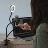 Flexible Lazy Arm Smartphone Holder with LED Ring Light to Enhance Your Appearance. Perfect All in one Solution for Hands-Free Live Streaming, Selfies or Video Calls view 2