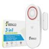 3in1 Alarm - Door Left Open Alarm, Doors Chime with Delay, 0/5/10/30/60 Seconds, 2/5 Minutes, Gate Ajar Alert, 80 to 120 dB, Close Door Reminder for Freezer, Home, Shop. (White) view 1