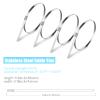 100PCS 11.8Inch Metal Cable Zip Ties - 304 stainless steel Heavy Duty Self-locking Cable Wire Tie Wrap for Fence Exhaust Wrapping Car Outdoor Canopy Automotive view 2