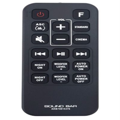 AKB74815376 Replaced Sound Bar Speaker Remote Control Compatible with LG Sound Bar SJ3 SPJ4B-W