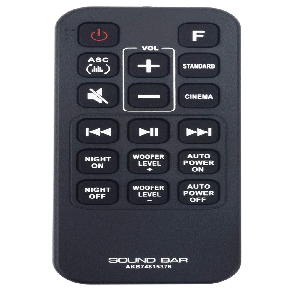 AKB74815376 Replaced Sound Bar Speaker Remote Control Compatible with LG Sound Bar SJ3 SPJ4B-W