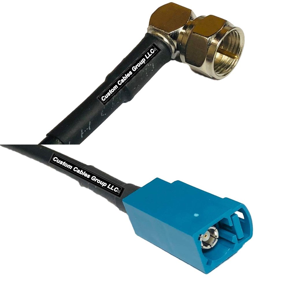 3 feet RG58 F Male Angle to Fakra Z Female RF Pigtail Coaxial Cable
