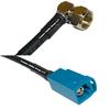 3 feet RG58 F Male Angle to Fakra Z Female RF Pigtail Coaxial Cable view 1
