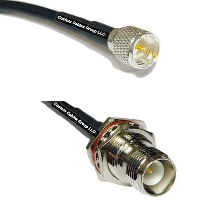 10 feet RG58 Mini UHF Male to RP-TNC Female Bulkhead RF Pigtail Coaxial Cable