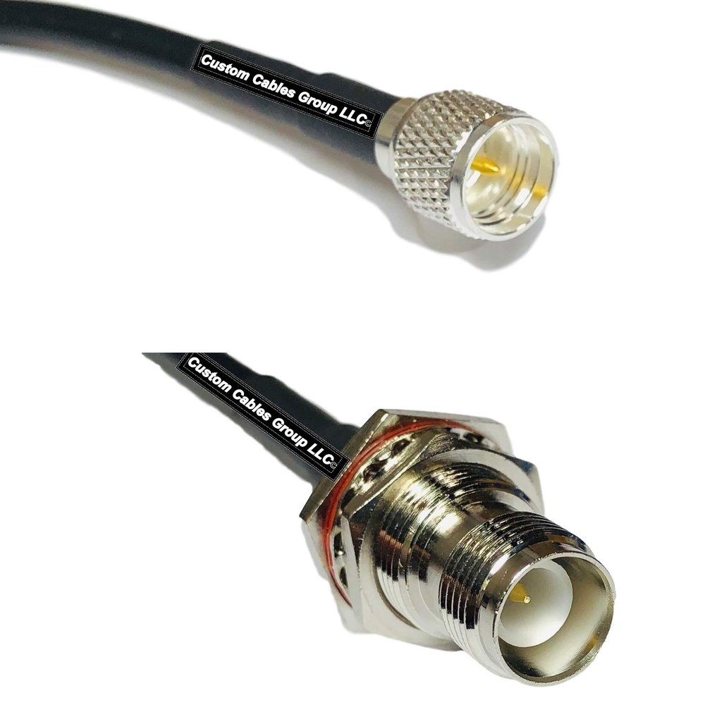 10 feet RG58 Mini UHF Male to RP-TNC Female Bulkhead RF Pigtail Coaxial Cable
