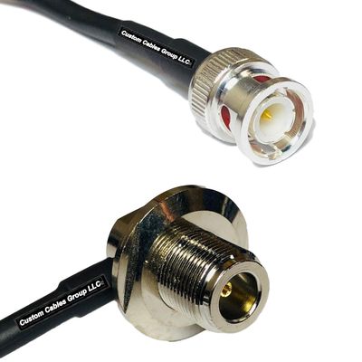 10 feet RG58 BNC Male to N Female Bulkhead Angle RF Pigtail Coaxial Cable