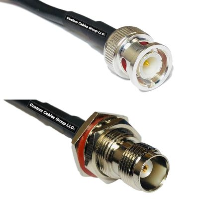 10 feet RG58 BNC Male to TNC Female Bulkhead RF Pigtail Coaxial Cable