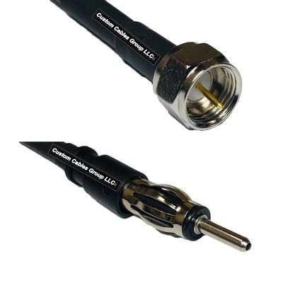 10 feet RG58 F Male to AM/FM Male RF Pigtail Coaxial Cable