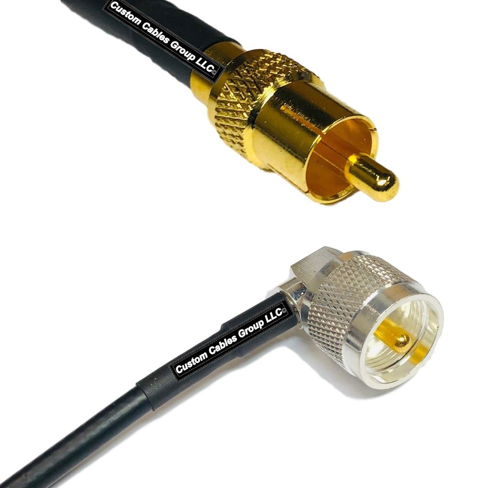 10 feet RG58 RCA Male to UHF Male Angle RF Pigtail Coaxial Cable
