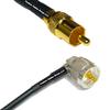 10 feet RG58 RCA Male to UHF Male Angle RF Pigtail Coaxial Cable view 1