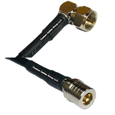 25 feet RG58 F Male Angle to QMA Male RF Pigtail Coaxial Cable