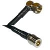 25 feet RG58 F Male Angle to QMA Male RF Pigtail Coaxial Cable view 1