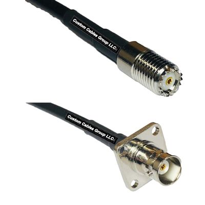 10 feet RG58 Mini UHF Female to BNC Flange Female RF Pigtail Coaxial Cable