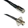 10 feet RG58 Mini UHF Female to BNC Flange Female RF Pigtail Coaxial Cable view 1