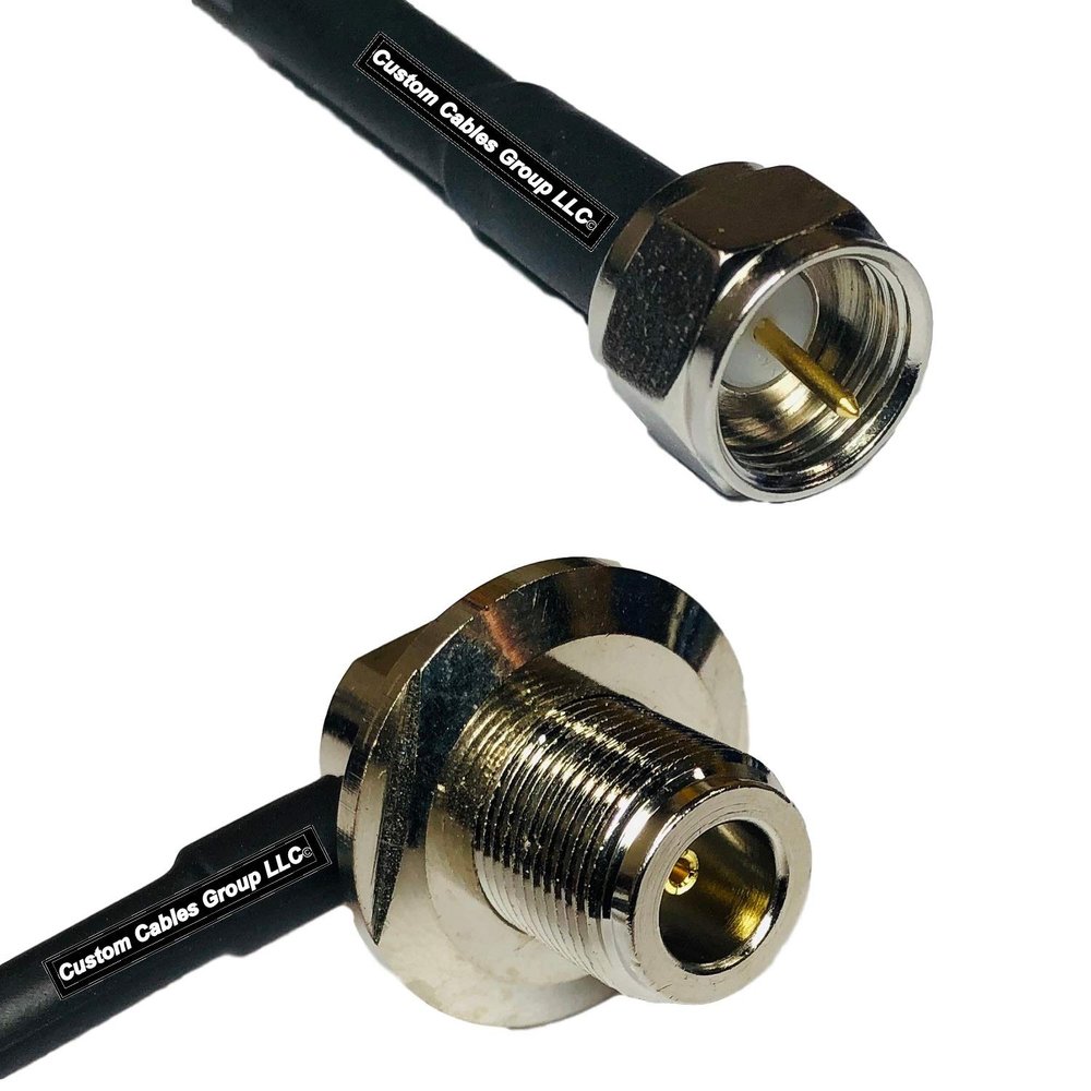 10 feet RG58 F Male to N Female Bulkhead Angle RF Pigtail Coaxial Cable