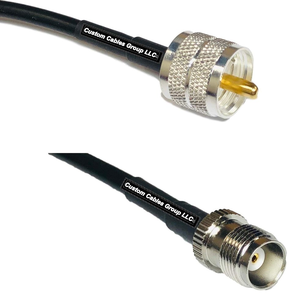 10 feet RG58 PL259 UHF Male to TNC Female RF Pigtail Coaxial Cable