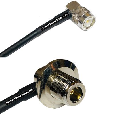 10 feet RG58 TNC Male Angle to N Female Bulkhead Angle RF Pigtail Coaxial Cable
