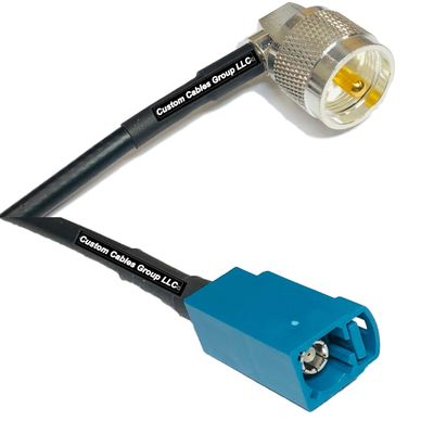 10 feet RG58 UHF Male Angle to Fakra Z Female RF Pigtail Coaxial Cable