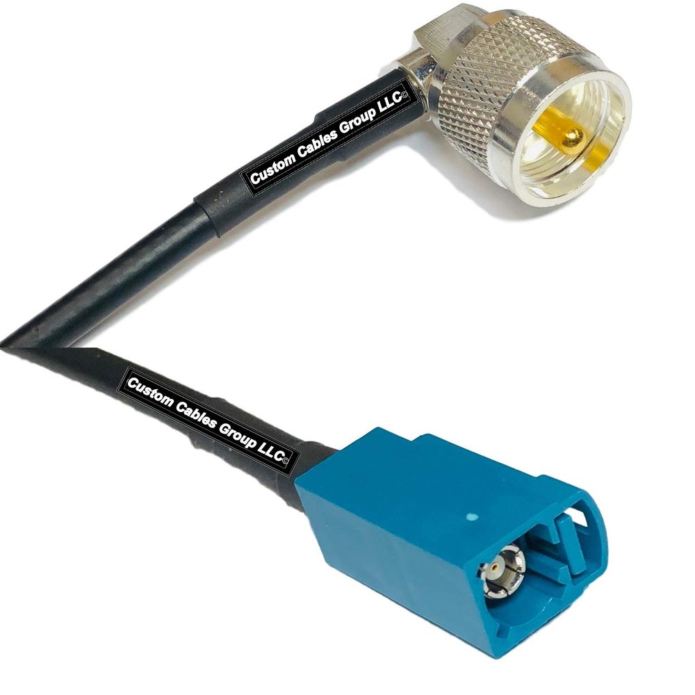 10 feet RG58 UHF Male Angle to Fakra Z Female RF Pigtail Coaxial Cable