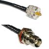 10 feet RG58 PL259 UHF Male to TNC Female Bulkhead RF Pigtail Coaxial Cable view 1