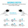 Europe to US Plug Adapter EU/UK/AU/CN/JP/Asia/Italy/Brazil to USA (Type A & B) American Travel Adapter and Converter, Wall Outlet Power Charger Converter (Black) view 4