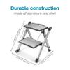 Polder Easy-Close Aluminium 2-Step Stool, Ladder with Non-Skid Feet, Folding Step, Top Step Height - 1.4 feet view 2