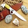Damascus KE-01141-HK Custom and Handmade D2 Steel Hunting Tactical Knife with Steel Bolster and Micarta Handle with Leather Sheath view 3