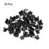uxcell Twist Lock Cable Wire Ties Round Strain Relief Bushing 14x11mm Nylon Black 20pcs view 2