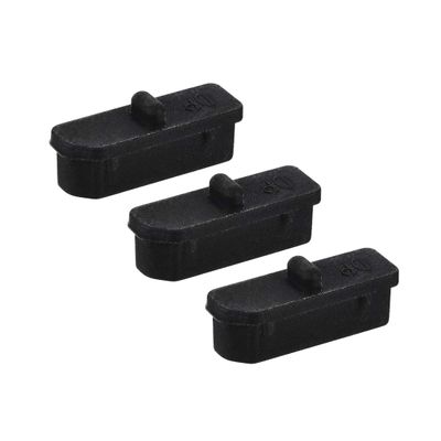 uxcell 3 Pcs Black Ethernet Hub Port Display Port Adapter Anti Dust Cover Cap Protector Plug