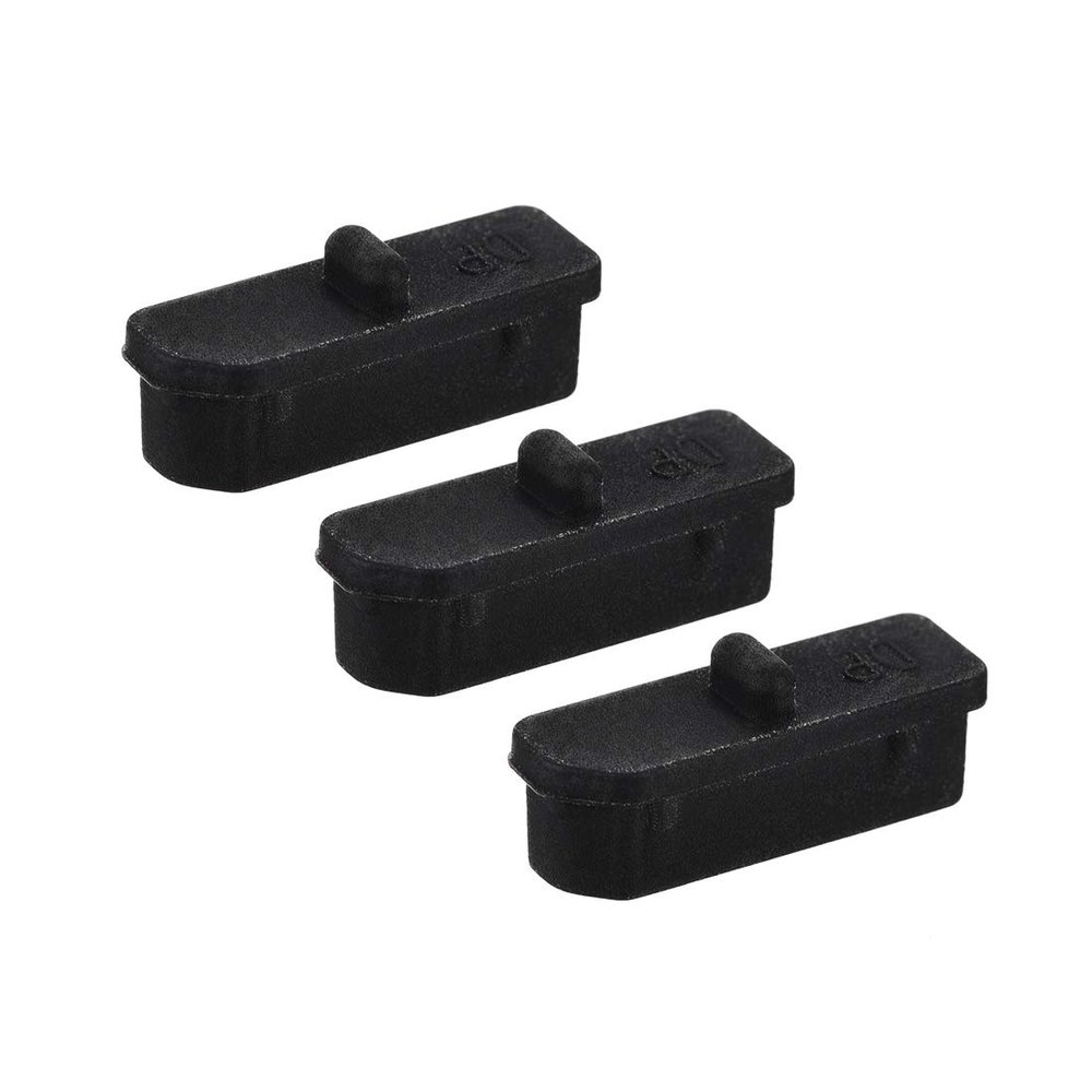 uxcell 3 Pcs Black Ethernet Hub Port Display Port Adapter Anti Dust Cover Cap Protector Plug