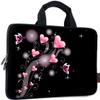 iColor 14 15 15.4 15.6 inch Laptop Bag Case Handle chromebook case Sleeve Computer Protect Case Pouch Holder Notebook Sleeve Neoprene Chromebook Cover Soft Carring Travel Case Pink Heart ICB-19 view 1