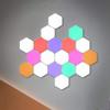 QFFL Paneles de luz led inteligentes Multicolor Modular Touch Light LED Light Panel Removable Hexagonal Wall Lamp Geometric Splicing Design Suitable for Cafes Restaurants KTV lmpara de pared view 3